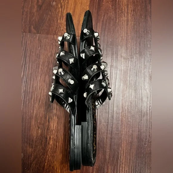Sam Edelman Beatrice Black Studded Slide Sandals size 8.5 - Picture 4 of 9